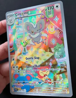 Cinccino 183/162 Temporal Forces FULL ART ILLUSTRATION RARE HOLO Pokemon Card NM - Image 3