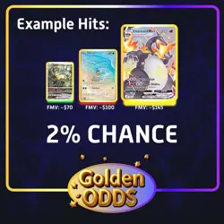 Golden Odds Pokemon TCG Mystery Pack [EPIC]- 4 Holographic Cards Per Pack - Image 2