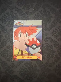 TV3 Misty 1999 Topps Pokemon TV Animation Holo Foil Black Logo - Image 1