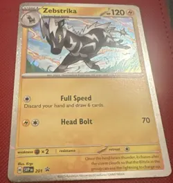 Zebstrika SVP201, Black Star Promo, Pokemon, M/NM VERY SHARP CARD. LOOK AT PICS - Image 1