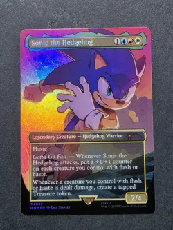 Sonic the Hedgehog (Rainbow Foil) Secret Lair Drop Foil - Image 1