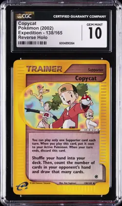 2002 POKEMON EXPEDITION, REVERSE HOLO #138/165 COPYCAT CGC 10 GEM MINT - Image 1