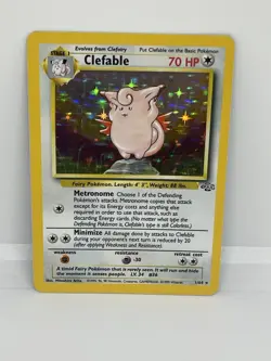 Clefable 1/64 Unlimited Holo Rare Jungle Pokemon Card 1999 LP/NM - Image 1