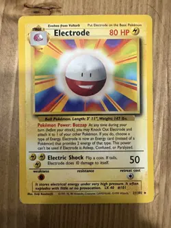 Vintage Pokemon TCG - Electrode 21/102 Non Holo - Base Set - LP - Image 1