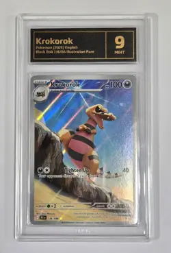 Pokemon Slab: Krokorok - 136/086 - BLK- Graded TCG Mint 9 - Image 1