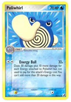 1x Poliwhirl - 68/115 - Common Lightly Played Pokemon EX - Unseen Forces - Image 1
