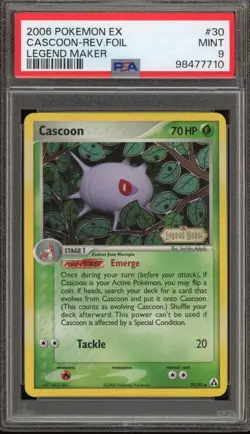 Pokemon Cascoon EX Legend Maker Reverse Holo #30 PSA 9 Mint - Image 1
