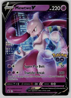 Mewtwo V SWSH223 Holo Promo Sword & Shield Promo Pokemon Near Mint - Image 1