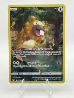 Bidoof Full Art Crown Zenith GG29/GG70 Ultra Rare Pokemon TCG Near Mint - Image 2