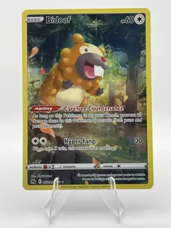Bidoof Full Art Crown Zenith GG29/GG70 Ultra Rare Pokemon TCG Near Mint - Image 3
