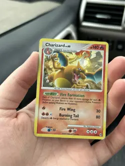 Pokemon TCG Charizard Platinum Arceus 1/99 Cracked Ice Holo RARE HP - Image 1