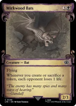 MTG - Mirkwood Bats - Showcase Scrolls - Lord of the Rings Commander - Magic - Image 1