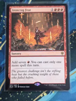 MTG Irencrag Feat - NM - Throne of Eldraine - Image 1