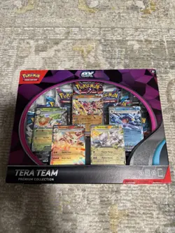 Pokemon Tera Team EX Premium Collection 5 Foils 9 TCG Booster Packs NEW Sealed - Image 1