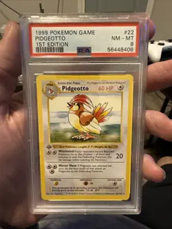 1999 Pokemon Pidgeotto First Edition Base Set PSA 8 NM-MT - Image 1