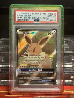 2019 POKEMON SM BLACK STAR PROMO #SM233 FULL ART/EEVEE GX PSA 10 - Image 1