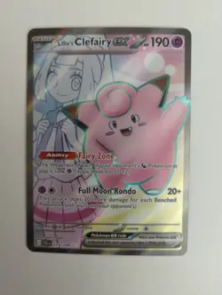 Pokemon Lillie's Clefairy ex 173/159 Sv09: Journey Together Holo - Image 3