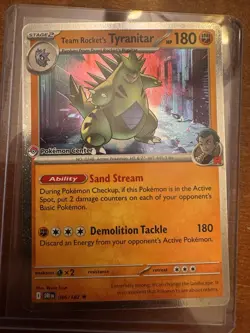 Pokemon TCG Team Rockets Tyranitar Center Promo SWIRL - Image 1