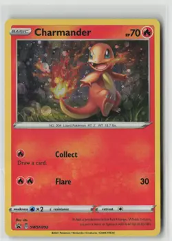 Charmander SWSH092 Holo Promo Sword & Shield Promo Pokemon Lightly Played - Image 1