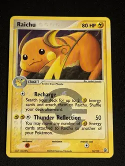 2004 Pokemon Raichu 12/112 FireRed & LeafGreen Reverse Holo LP+ - Image 1