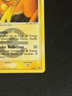 2004 Pokemon Raichu 12/112 FireRed & LeafGreen Reverse Holo LP+ - Image 4