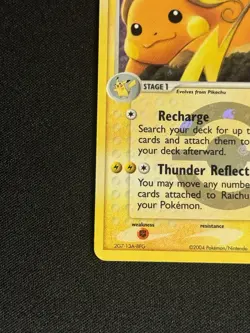 2004 Pokemon Raichu 12/112 FireRed & LeafGreen Reverse Holo LP+ - Image 5