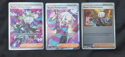 Nintendo Pokemon TCG Roxie's Performance Trainer Supporter Lot x3 Holo - Image 1