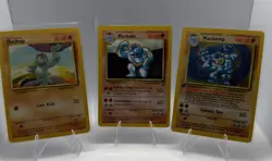 Pokemon Machamp Holo Rare 1ST EDITION w/ base set Machop and base 2 Machoke - Image 1