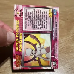 1999 Pokemon Topps Super Psychic Pokemon Mewtwo Holo Foil Movie Promo - Image 2
