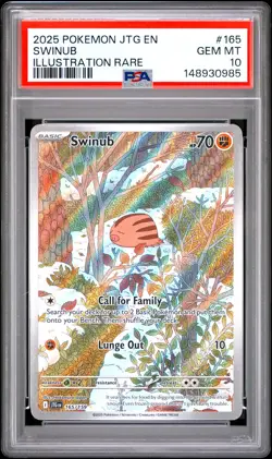 2025 Pokemon Journey Together 165 Swinub PSA 10 148930985 - Image 1