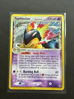 Pokemon TCG Typhlosion Delta Species EX Dragon Frontiers Holo Rare 12/101 MP - Image 1