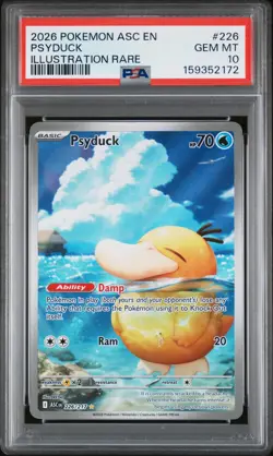2026 POKEMON ASC EN-ASCENDED HEROES ILLUSTRATION RARE #226 PSYDUCK PSA 10 - Image 1