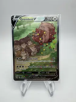 Pokemon TCG Greedent v Fusion Strike Holo Card 257/264 - Image 1