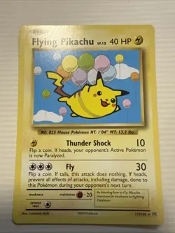 Pokemon TCG Evolutions Flying Pikachu Card 110/108 Secret Rare Near Mint - Image 1