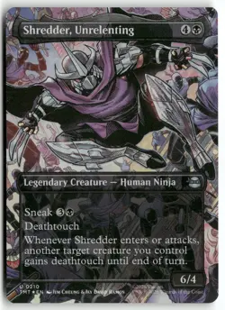 Shredder, Unrelenting (Borderless) 0210 FOIL TMT UC MTG NM - Image 1