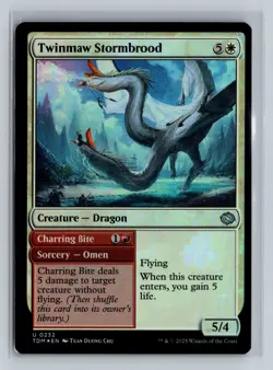Twinmaw Stormbrood Charring Bite (Foil) - TDM #232 Uncommon - NM Tarkir - Image 2