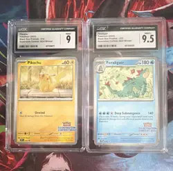 Pokemon TCG Black Star Promos CGC Graded 2-Card Lot Pikachu 214 Feraligatr 213 - Image 1