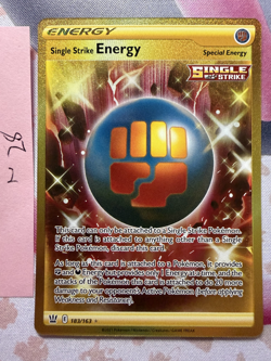 Pokemon TCG Single Strike Energy 183/163 Trainer Gold Secret Rare Holo NM - Image 1