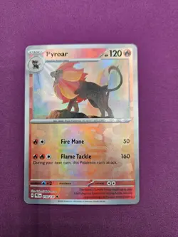 Pokemon TCG Pyroar 016/131 Prismatic Evolutions Master Ball Pattern Holo - Image 1