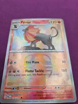 Pokemon TCG Pyroar 016/131 Prismatic Evolutions Master Ball Pattern Holo - Image 2