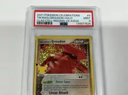 2021 Pokemon Celebrations Magma vs Aqua #9 Team Magma's Groudon Holo PSA 9 - Image 4