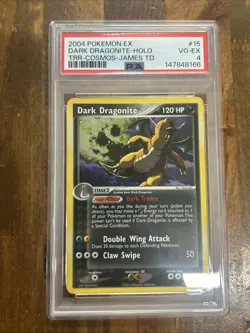 GRADED PSA 4 2004 Pokemon Ex Dark Dragonite-Holo TRR-Cosmos-James TD #15 - Image 1
