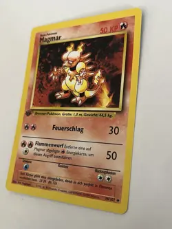 1st Edition Magmar 36/102 German Base Set WOTC Vintage Pokemon Uncommon NM - Image 2