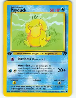 Psyduck - 1st Edition - 65/82 Team Rocket - WOTC - Pokemon TCG - 2000 - Image 1