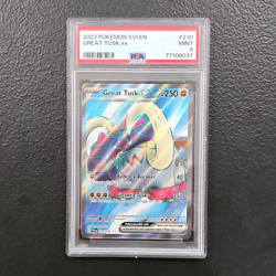 Pokemon Company Pokemon TCG SV01 Great Tusk ex Full Art Holo 230/198 PSA 9 - Image 1