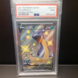 Pokemon Lapras V Shiny Full Art SV110/SV122 PSA 9 2021 Shining Fates PSA 9 - Image 1