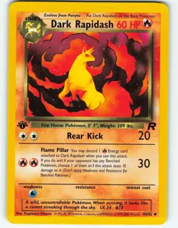 Dark Rapidash - 1st Edition - 44/82 Team Rocket - WOTC - Pokemon TCG - 2000 - Image 1