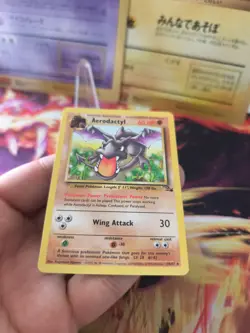 Pokemon Karte Card Aerodactyl Fossil English Non Holo Rare Wotc NM+ - Image 3