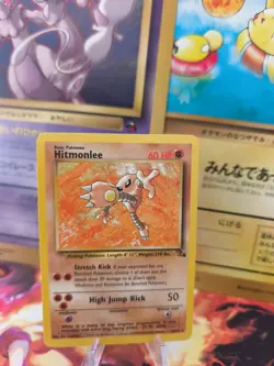 Pokemon Karte Card Hitmonlee Kicklee Fossil Non Holo Rare English Wotc NM - Image 1