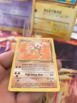 Pokemon Karte Card Hitmonlee Kicklee Fossil Non Holo Rare English Wotc NM - Image 4